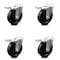 Service Caster 5 Inch Soft Rubber Swivel Bolt Hole Caster Set with Total Lock Brake SCC SCC-BHTTL20S514-SRS-4 - alternate 1